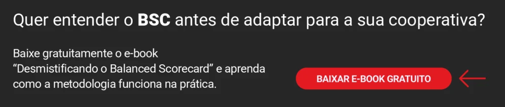 Banner e-book "Desmistificando o Balanced Scorecard" Imagem mostrando uma oferta para entender o BSC antes de adaptá-lo em uma cooperativa, com destaque para baixar o e-book gratuito sobre Balanced Scorecard produzido pela Siteware.